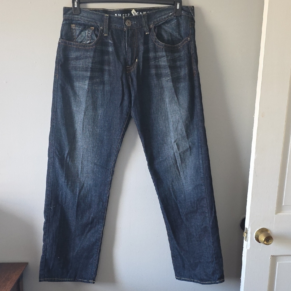 Guess Y2K 90's Dark Blue Mens 38 Straight Leg Jeans